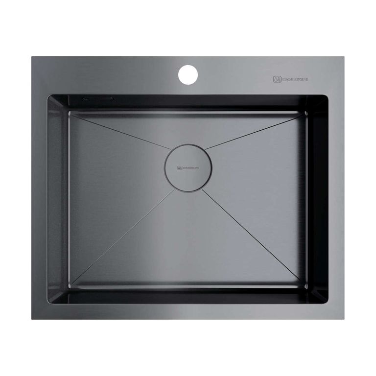 Кухонная мойка Omoikiri Akisame 59-GM 4973096 590*510 мм (воронёная сталь)