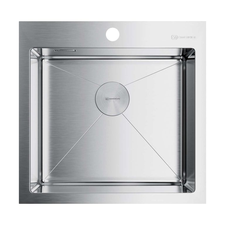 Кухонная мойка Omoikiri Akisame 51-IN 4973438 510*510 мм (нержавеющая сталь)