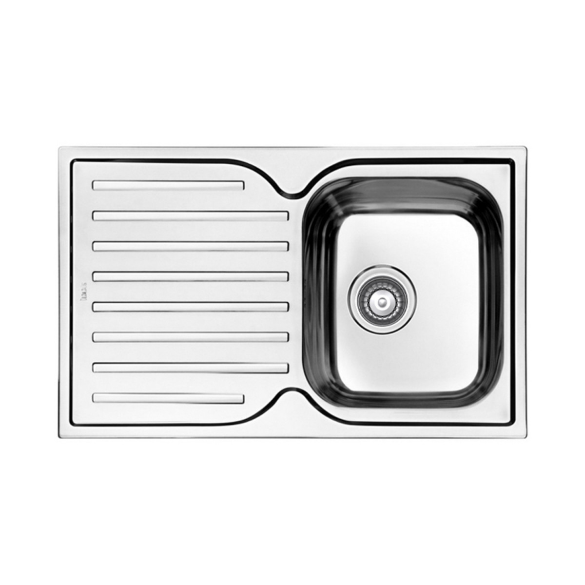 Кухонная мойка IDDIS Strit STR78SDi77S 780*480 мм (сатин) с сифоном