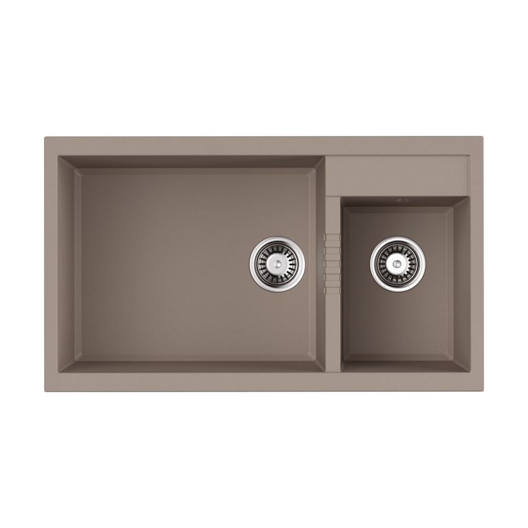 Кухонная мойка Omoikiri Tedori 86-2-LB-SA 4993934 860*500 мм (бежевый)