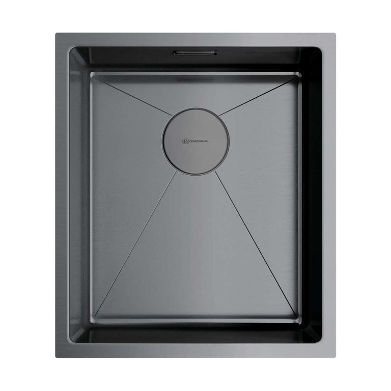 Кухонная мойка Omoikiri Taki 38-U/IF-GM 4973106 380*440 мм (воронёная сталь)