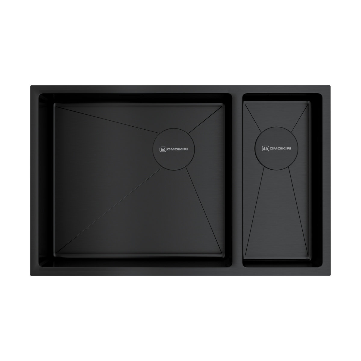 Кухонная мойка Omoikiri Taki 69-2-U/IF SIDE GB 4997050 695*440 мм (графит)