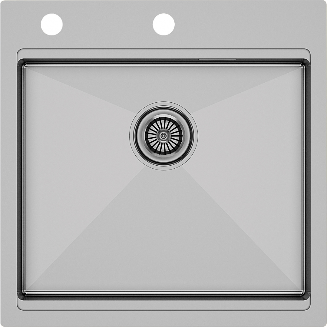 Кухонная мойка Paulmark Kroner Pro PM705151-BS 510*510 мм (брашированная нержавеющая сталь)