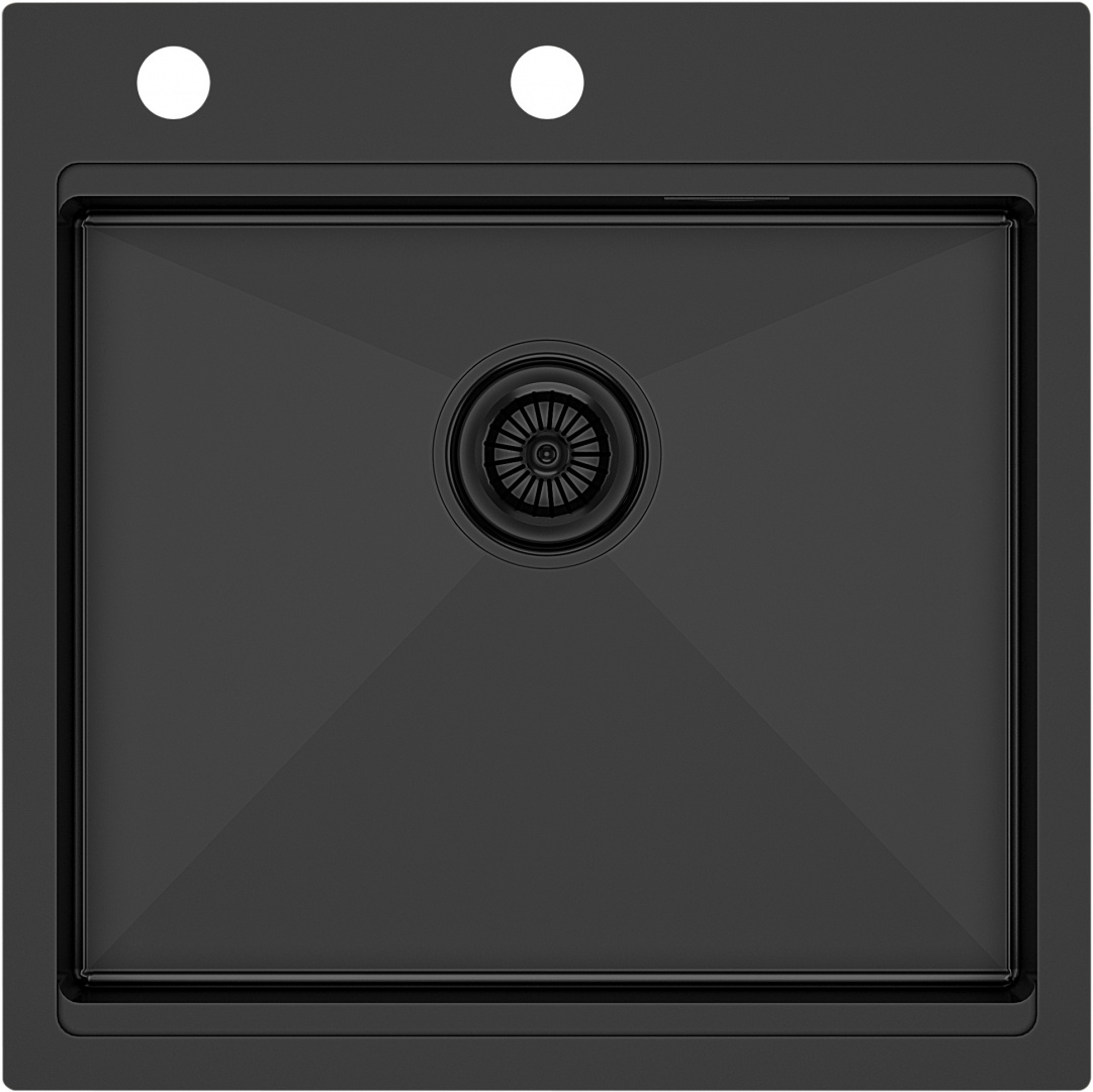 Кухонная мойка Paulmark Kroner Pro PM705151-GM 510*510 мм (воронёная сталь)
