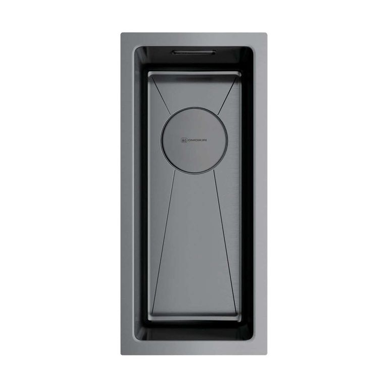 Кухонная мойка Omoikiri Taki 20-U/IF-GM 4973105 200*440 мм  (воронёная сталь)