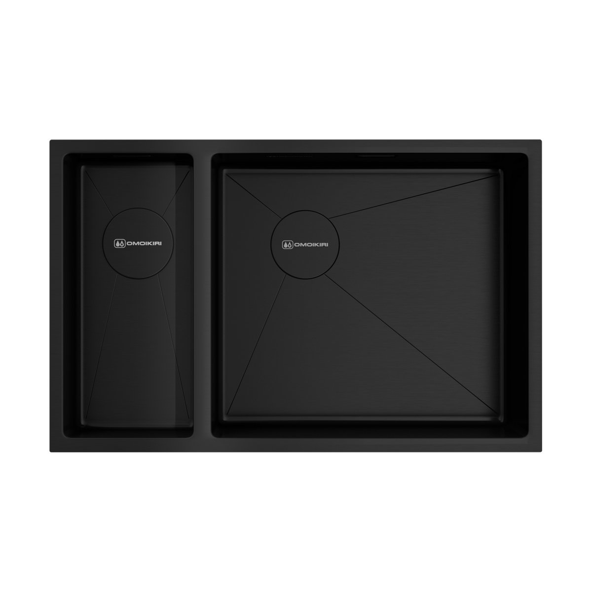 Кухонная мойка Omoikiri Taki 69-2-U/IF SIDE GB 4993183 695*440 мм (графит)