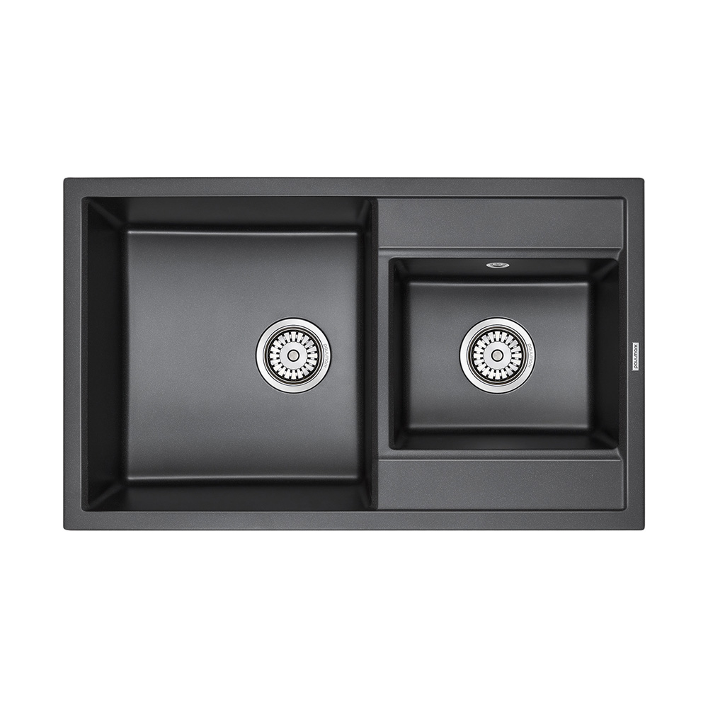 Мойка кухонная Paulmark Tandem PM238250-BL 820*500 мм (черный)