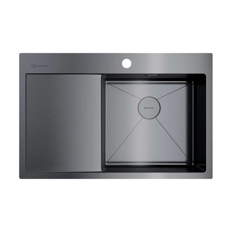 Кухонная мойка Omoikiri Akisame 78-GM-R 4973100 780*510 мм (воронёная сталь)
