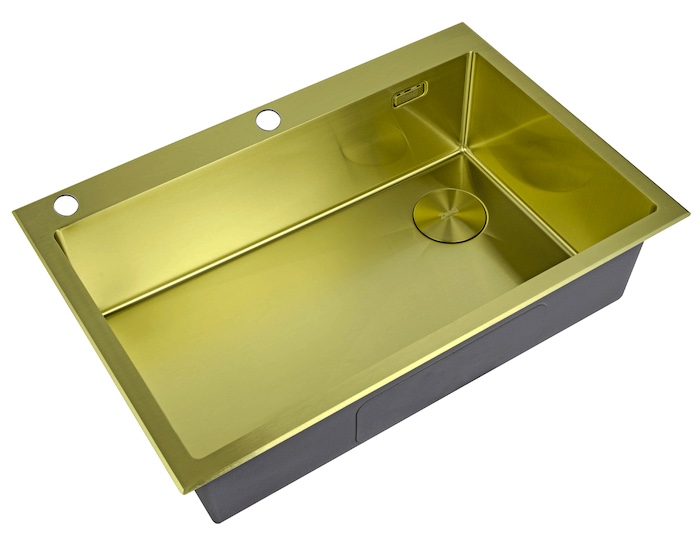 Мойка кухонная Zorg LUX 7551 GOLD SATIN 750*510 мм (золото)