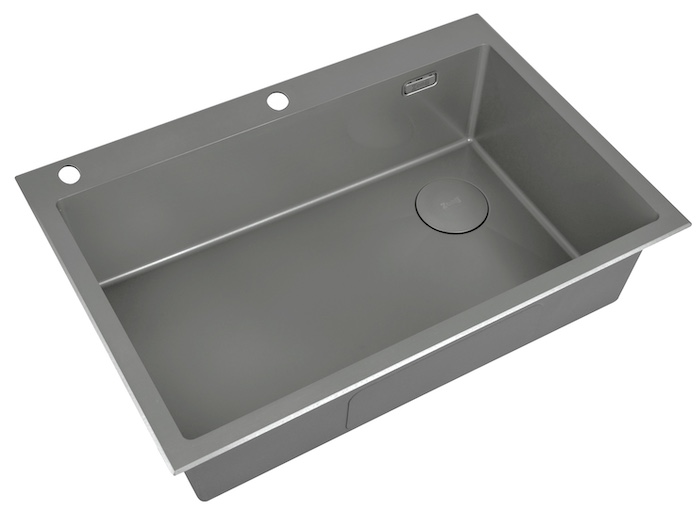Мойка кухонная Zorg LUX 7551 GUN GREY 750*510 мм (серый матовый)