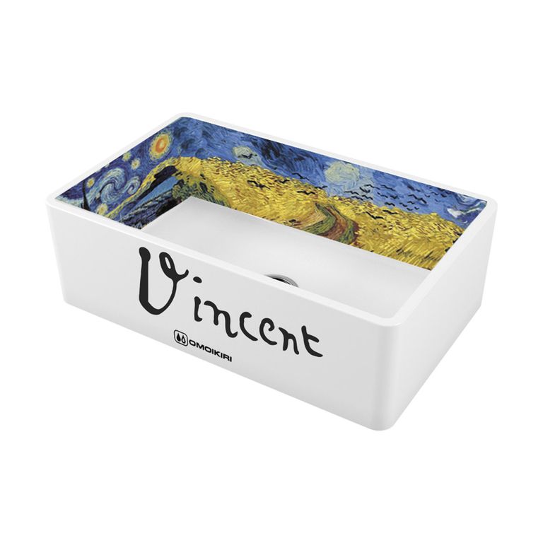 Кухонная мойка Omoikiri Mikura 76-Vangogh 4993024 760*460 мм (white)