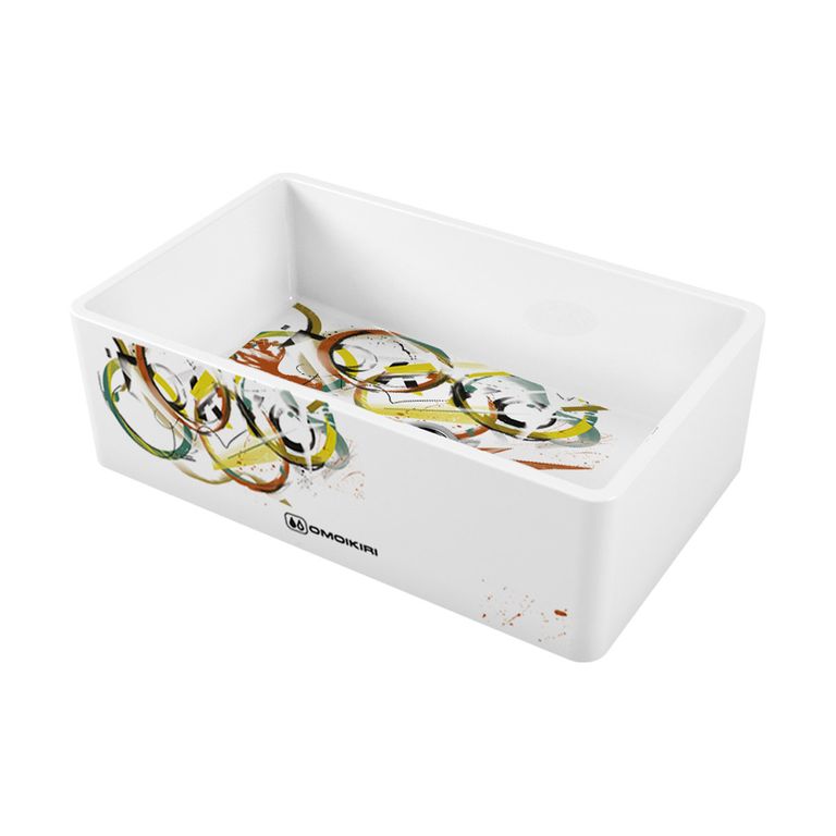 Кухонная мойка Omoikiri Mikura 76-Tokyo 3 4993174 760*460 мм (white)