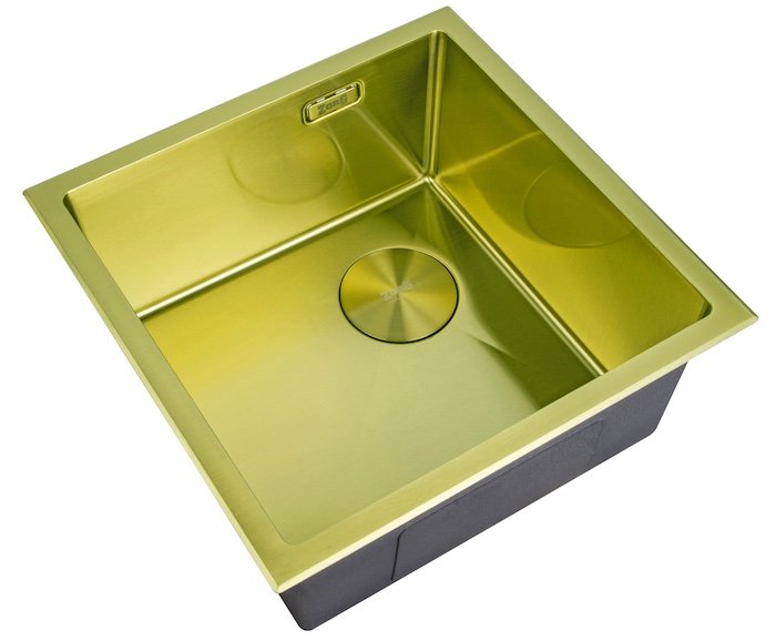 Мойка кухонная Zorg LUX 4444 GOLD SATIN 440*440 мм (золото)
