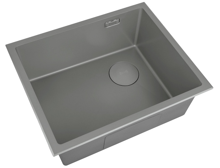 Мойка кухонная Zorg LUX 5344 GUN GREY 530*440 мм (серый матовый)