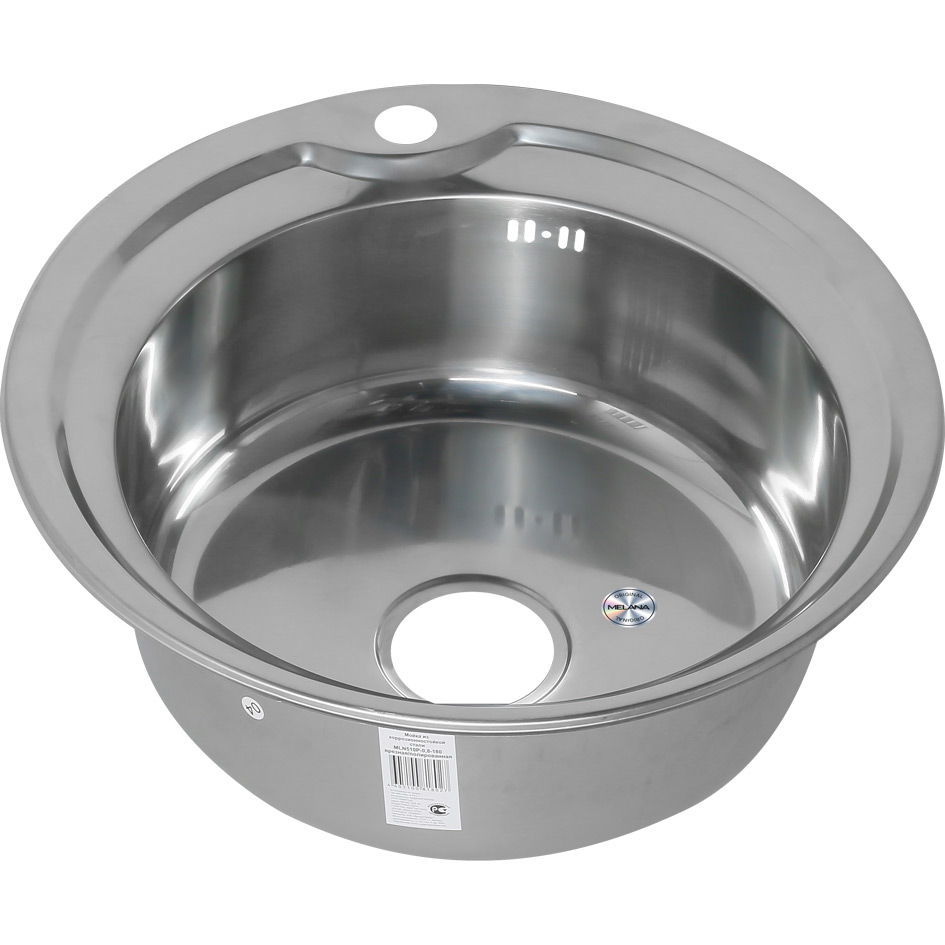 Мойка кухонная Melana 510 N  510*510 мм (нержавеющая сталь) 018a N*15