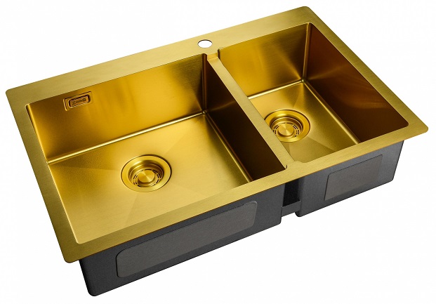 Мойка кухонная Zorg ZL R 780-2-510-L BRONZE 780*510 мм L (бронза)