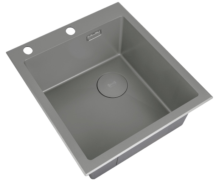 Мойка кухонная Zorg LUX 4551 GUN GREY 450*510 мм (серый матовый)