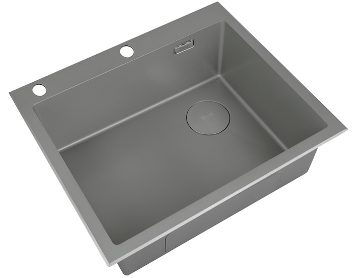 Мойка кухонная Zorg LUX 5951 GUN GREY 590*510 мм (серый матовый)