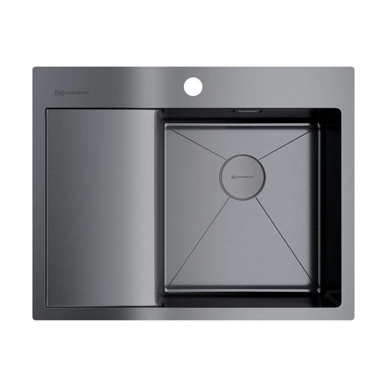 Кухонная мойка Omoikiri Akisame 65-GM-R 4973098 650*510 мм (воронёная сталь)