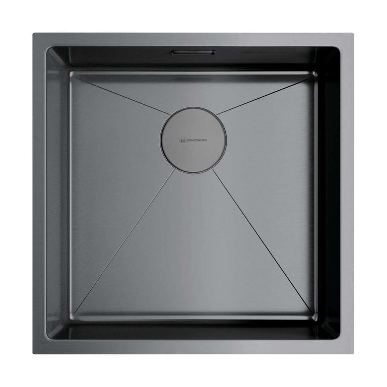 Кухонная мойка Omoikiri Taki 44-U/IF-GM 4973521 440*440 мм (воронёная сталь)