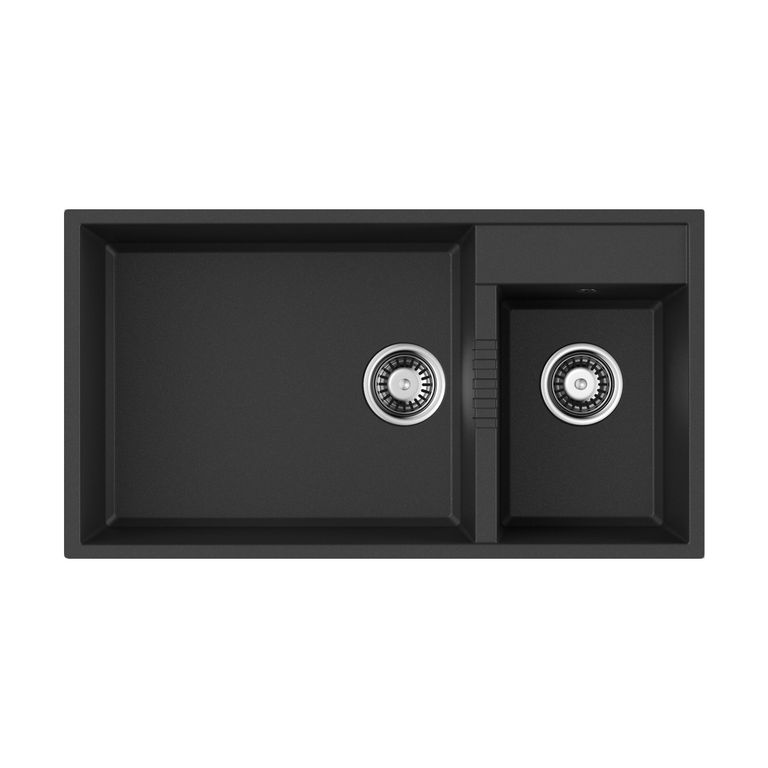 Кухонная мойка Omoikiri Tedori 85-2-U-BL 4993940 850*465 мм (чёрный)