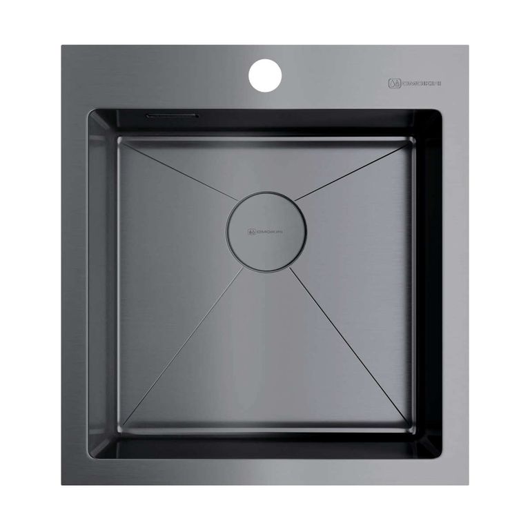 Кухонная мойка Omoikiri Akisame 46-GM 4973095 460*510 мм (воронёная сталь)