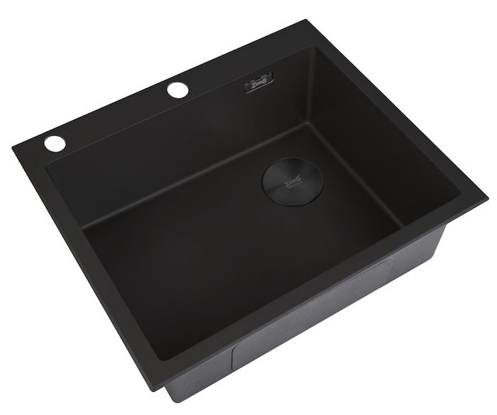 Мойка кухонная Zorg LUX 5951 BLACK SATIN 590*510 мм (черный матовый)