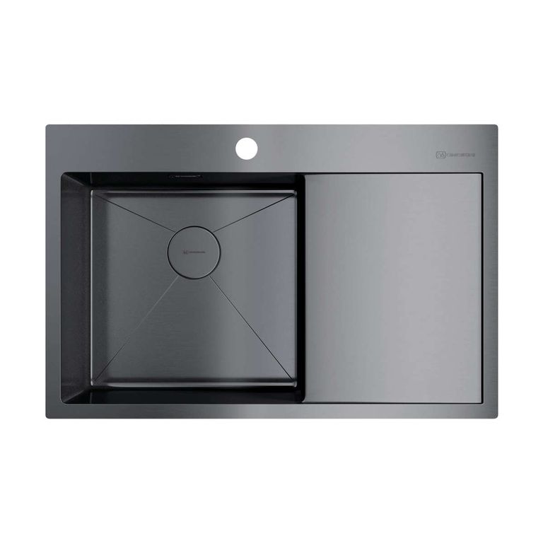 Кухонная мойка Omoikiri Akisame 78-GM-L 4973099 780*510 мм (воронёная сталь)