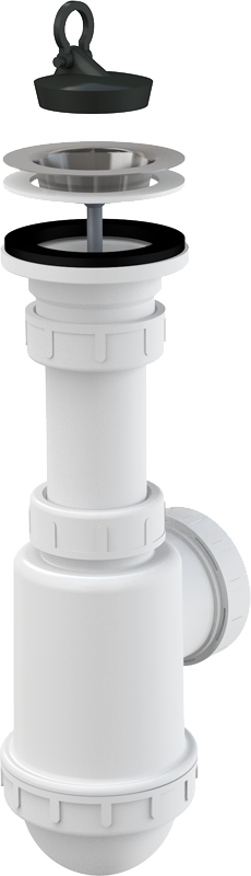 Cифон для мойки AlcaPlast A441-DN50/40 (хром)