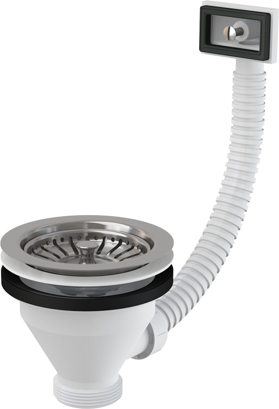 Сифон для мойки AlcaPlast A38 (нержавеющая сталь)