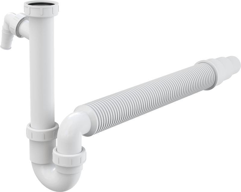 Сифон для мойки AlcaPlast A83-DN50/40 (белый)
