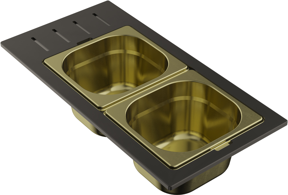 Контейнер для кухонной мойки Omoikiri DC-02-2 LG 4999077 (светлое золото)