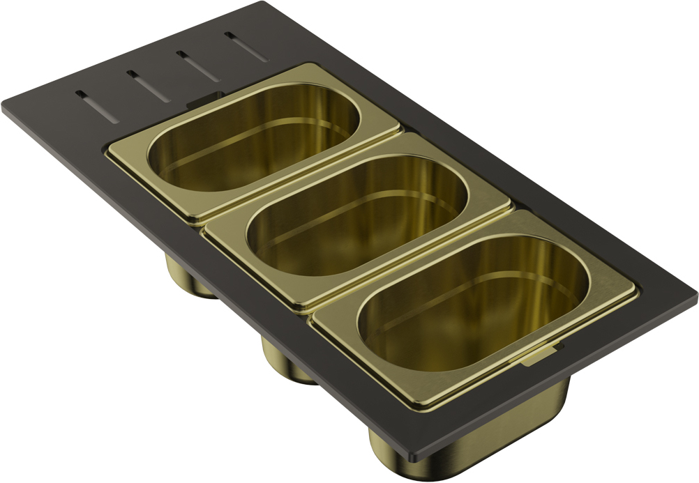 Контейнер для кухонной мойки Omoikiri DC-02-3 LG 4999080 (светлое золото)