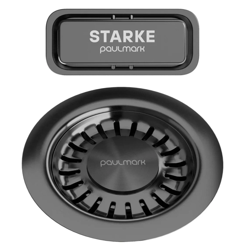 Слив перелив для кухонных моек Paulmark PM6024-GM (вороненая сталь)