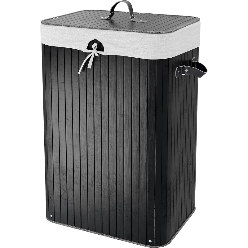 Корзина для белья WasserKRAFT Nuthe WB-910-L (чёрный)