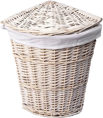 Корзина для белья WasserKRAFT Vils WB-560-L плетеная (белый)