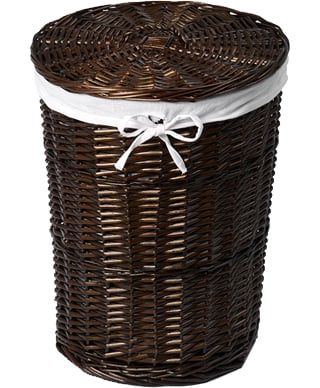 Корзина для белья WasserKRAFT Elbe WB-740-L плетеная (темно-коричневый)