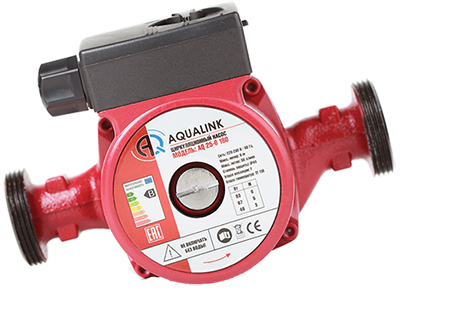 Насос циркуляционный AQUALINK 25-4 180 мм (с гайками)