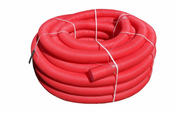 Труба гофрированная WATTSON 32/24 красная (в бухте 50 м)