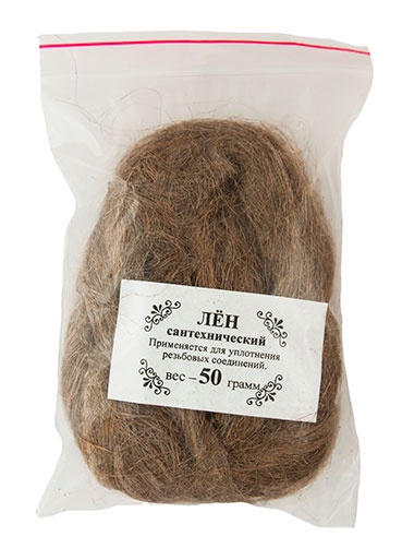 лен    50  грамм в пакете (Россия) трепаный