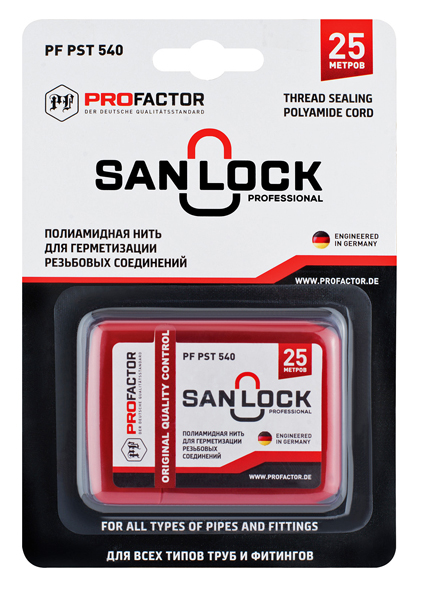 нить полиамидная с силиконом San-Lock  25м pfPST540