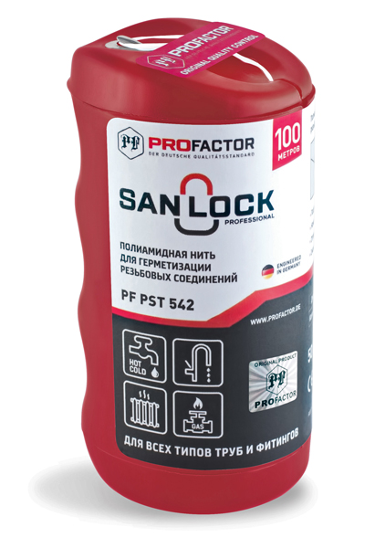 нить полиамидная с силиконом San-Lock 100м pst542 s  В ТУБЕ (срок годн2016)