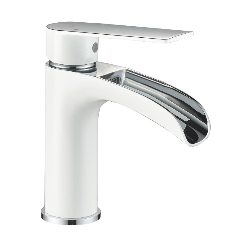 Смеситель для раковины Haiba HB13505-8 (хром/белый)