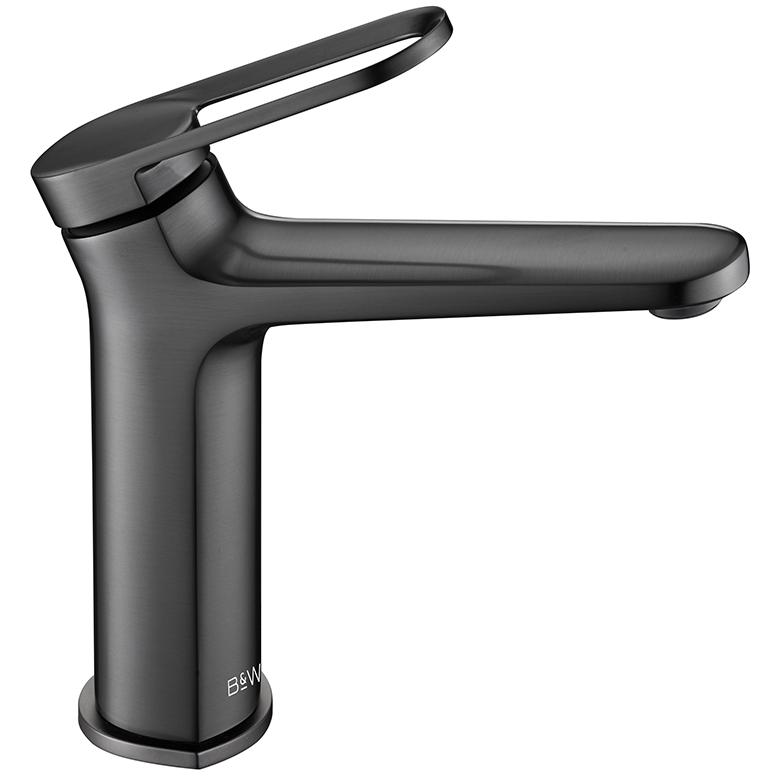 Смеситель для раковины Black&White Gravity 7109GM (оружейная сталь)