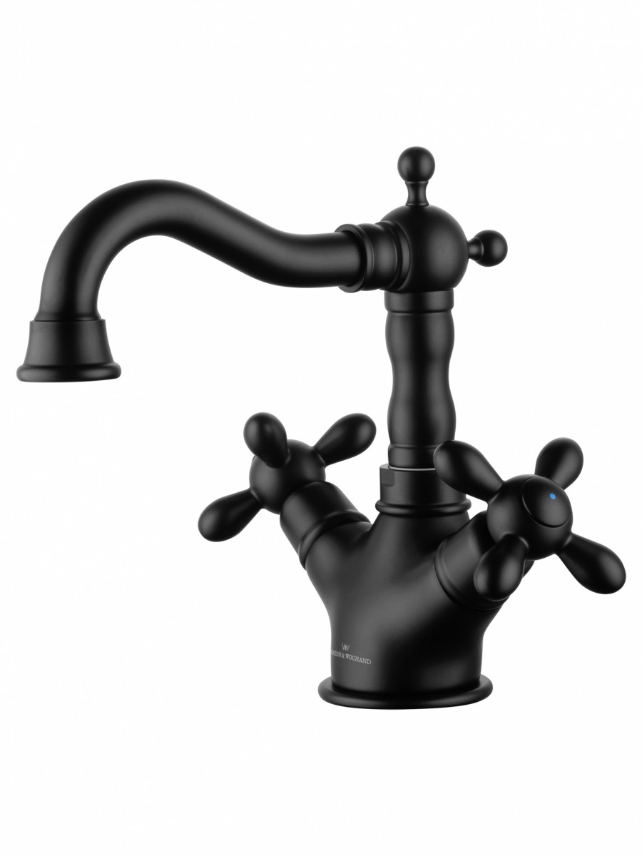 Смеситель для раковины Wonzon & Woghand RETRO WW-88139020-MB (чёрный матовый)