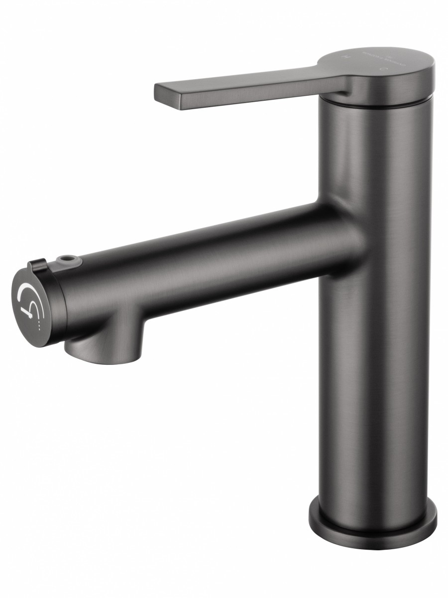 Смеситель для раковины Wonzon & Woghand WW-H1017-BGG (тёмный графит) с функцией полоскания