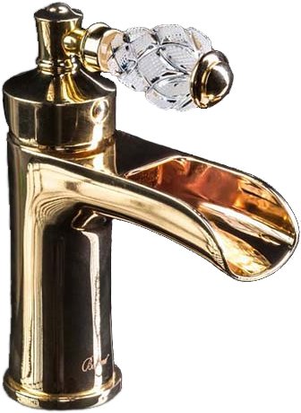 Смеситель для раковины Boheme Vogue Crystal  211-CRST (золото)