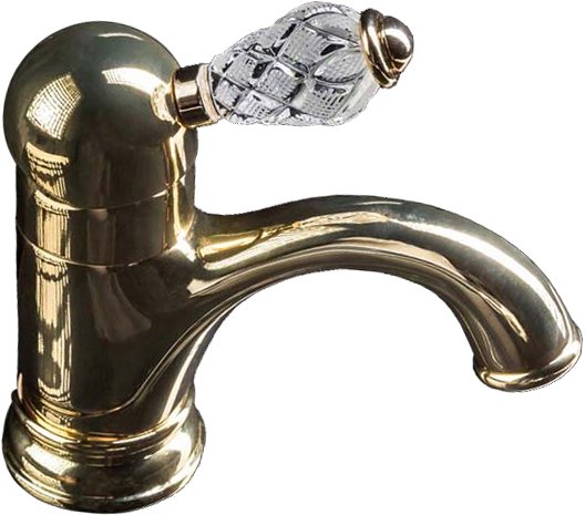 Смеситель для раковины Boheme Crystal 281-CRST (золото)