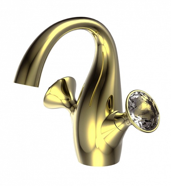Смеситель для раковины Bravat Swan F14287G-ENG (золото)