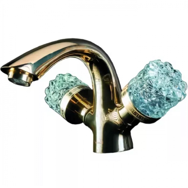 Смеситель для раковины Boheme Crystal  311-CRST (бронза)